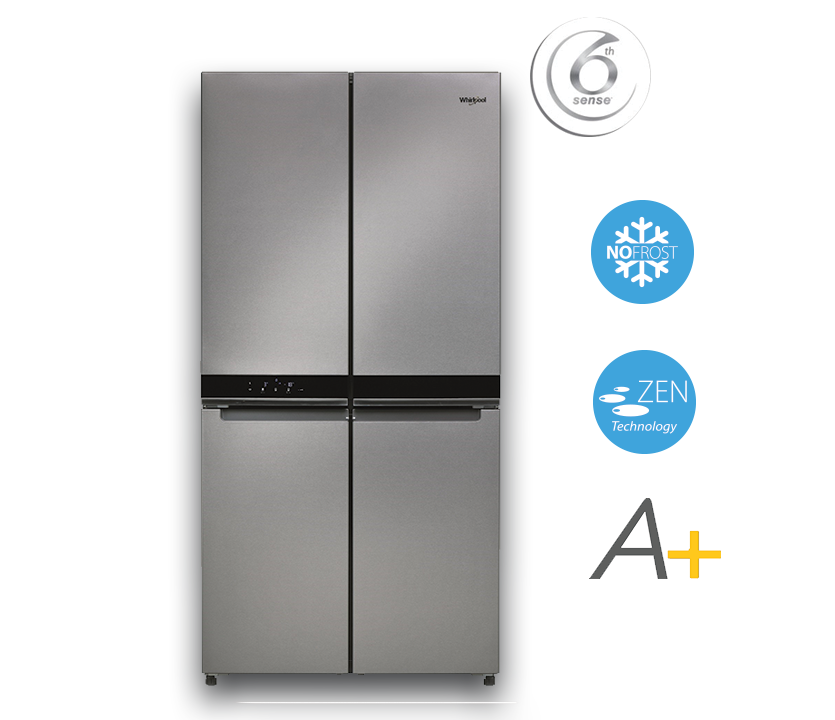 Whirlpool W Collection 4 Doors Side-by-Side Fridge Freezer