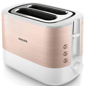 Philips Viva Collection 2-Slice(s) Toaster Rose Gold