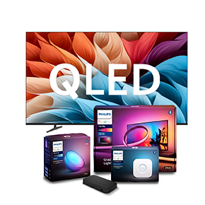 Philips 75” QLED UHD TV with Hue Entertainment Package